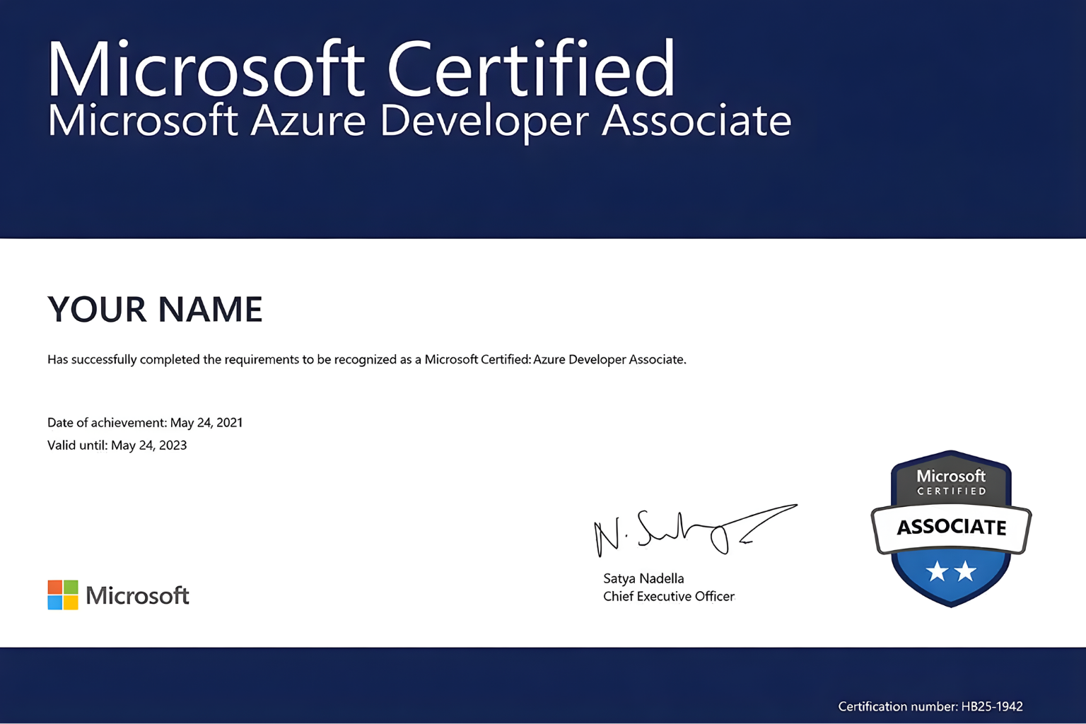 Microsoft certificate